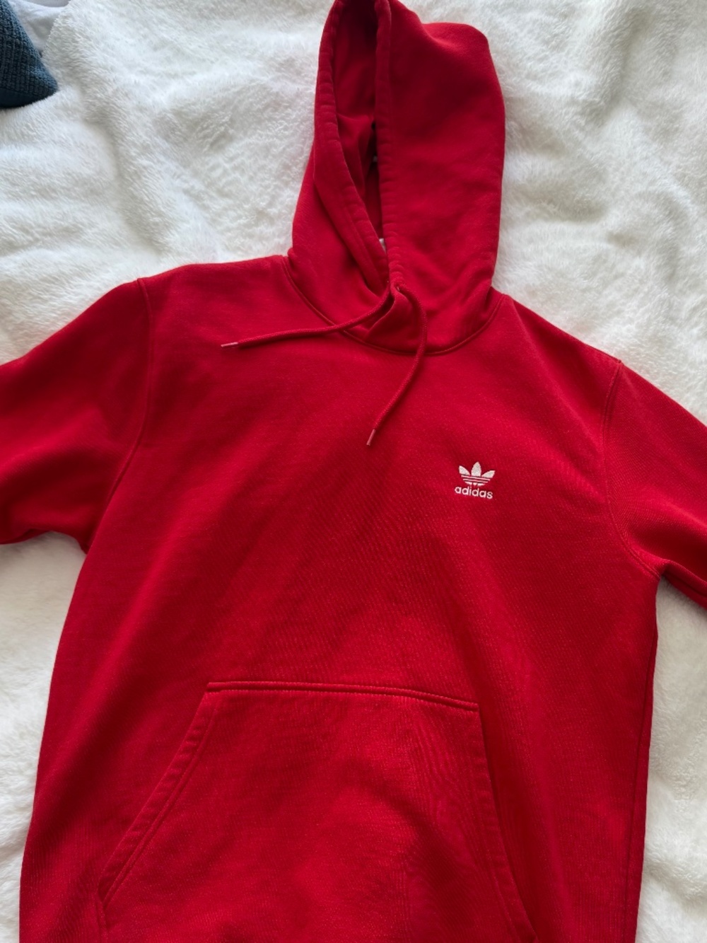 Red adidas hoodie